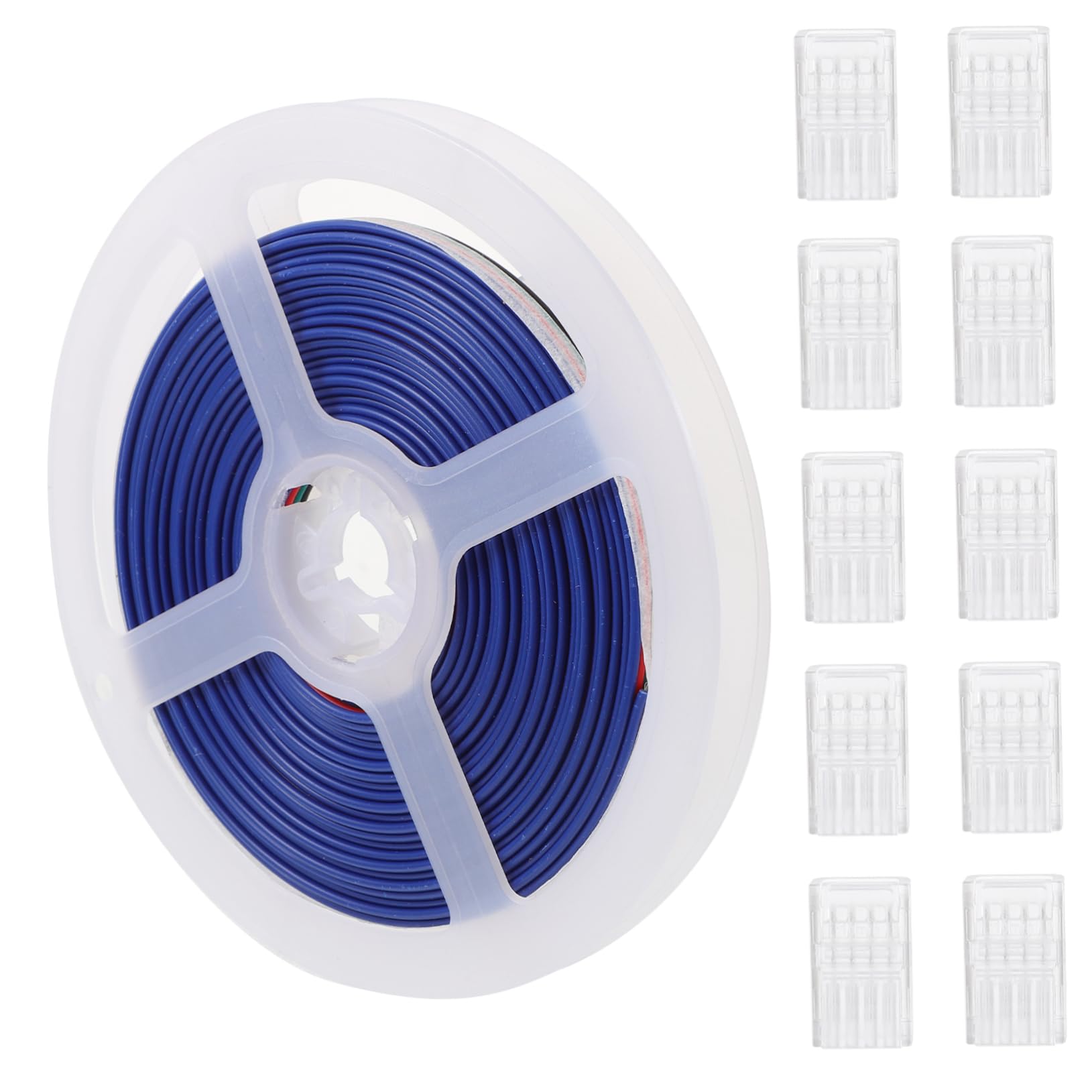 Amosfun 30stücke Pin Rgb Led Lichtleistenverbinder Mit Kabel Praktischer Lötfreier Für Led-streifen Für Kreative Beleuchtungsprojekte
