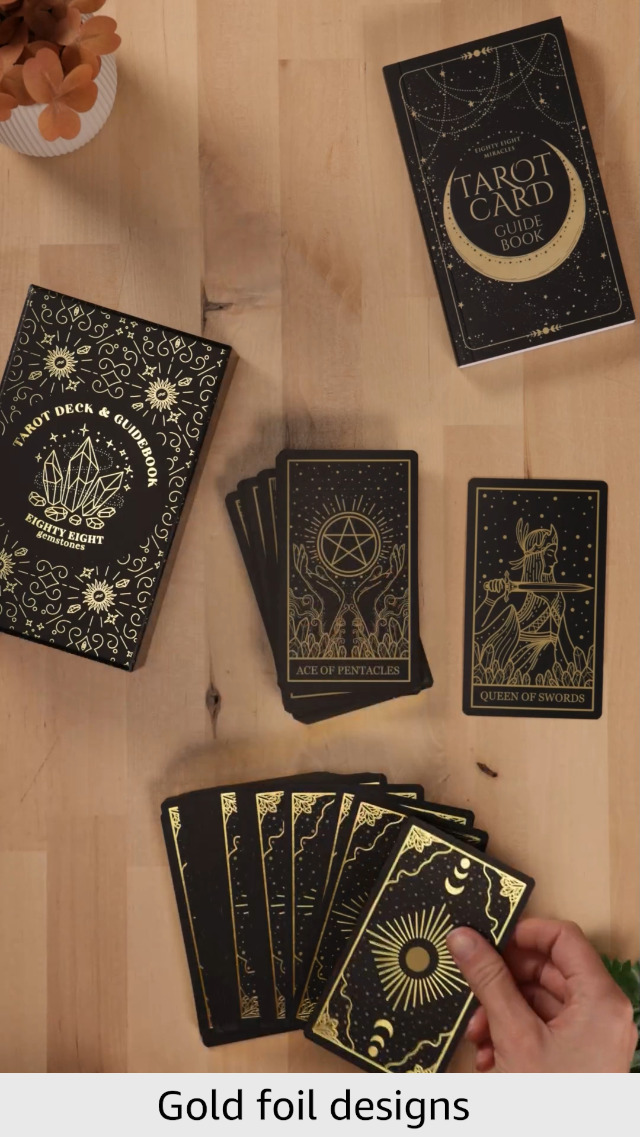 Amazon.com: Eighty Eight Miracles 78 Pieces Black and Gold Foil