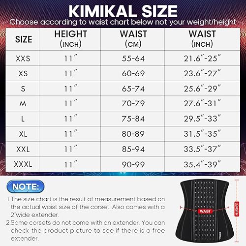 Vista 4 de KIMIKAL Women Waist Trainer Corset Belt Under Clothes Sport Tummy Control Long Torso Shapewear