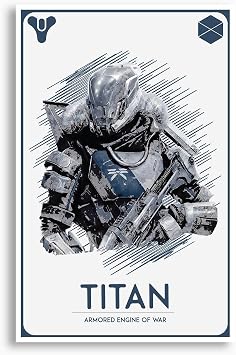 SnooozeWorks Destiny Guardian Titan Poster - Premium Gaming Wall Art, Unframed Perfect Decor for Gamers 12"x18"