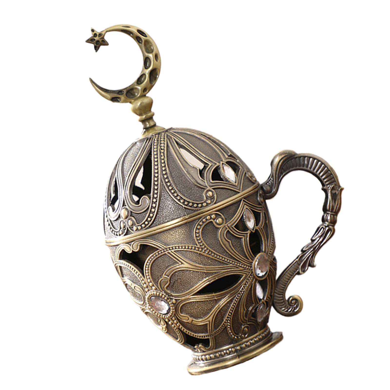 Hredyqw Elegant Moons Star Aromatherapies Incenses Burners With Handle Metal Frankincense Resin Censers For Home Party