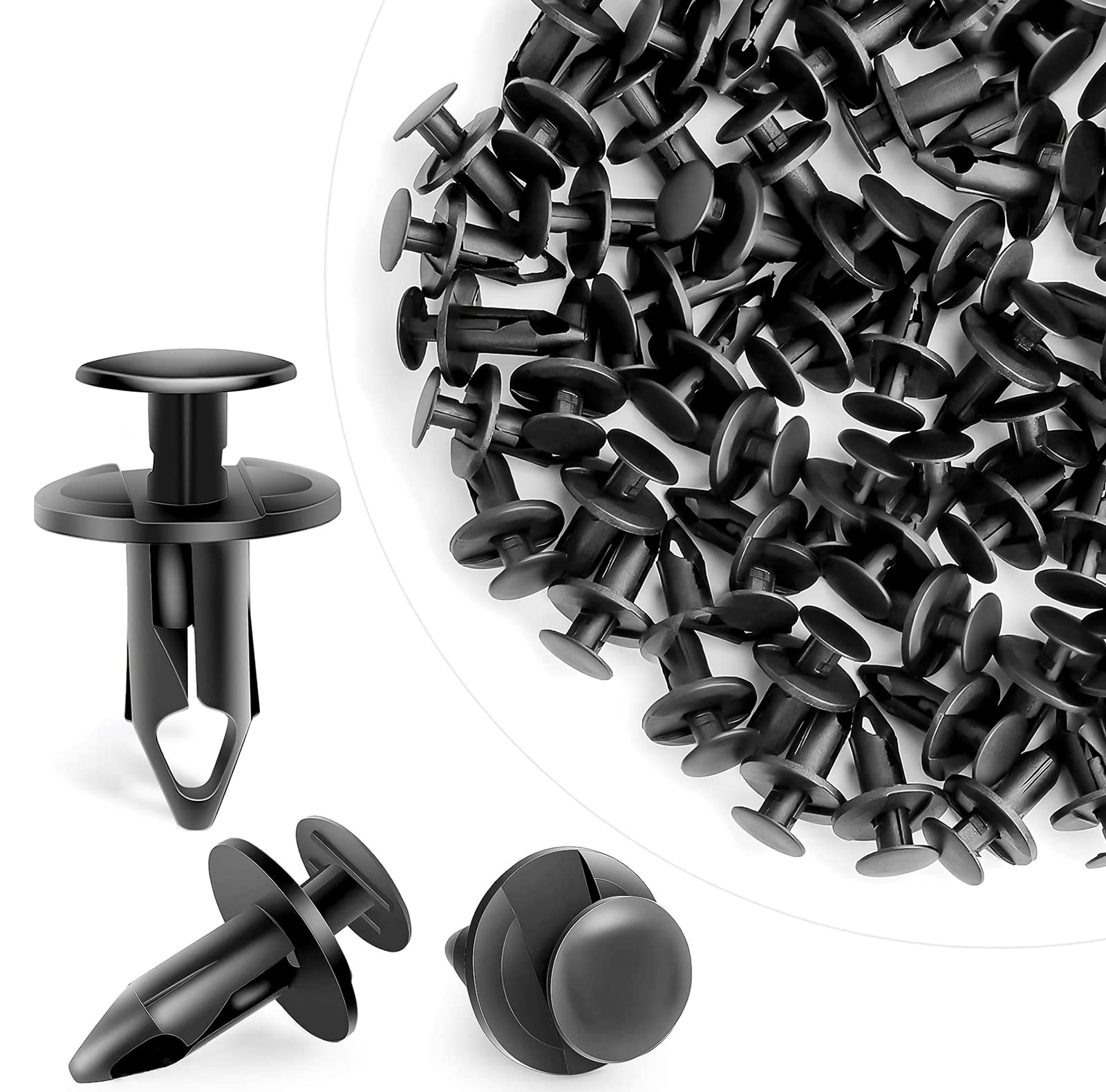 NB 40Pcs Nylon Bumper Fastener Rivet Clips, 8mm Car Fender Rivet Clips Retainer Door Clip Panel Audio Video Dashboard Dismantle Kits, Expansion Screws Replacement Kit (40 Pcs Fastener Rivet Clips)