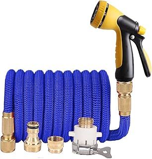 Mangueira de jardim longa, mangueira de jardim flexível, mangueira de irrigação de jardim, mangueira de irrigação flexível, mangueira de água mágica expansível de alta pressão para lavagem de carro (cor: R02, diâmetro: 1/2 pol.)