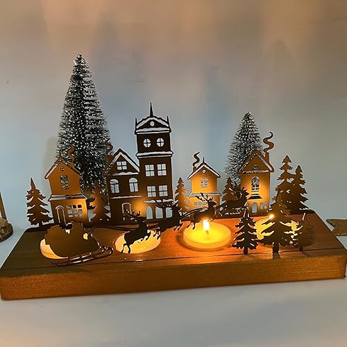 Miniatura 5 de Candelabro creativo de Adviento 4 asientos Candelabro de Navidad Candelabros Cónicos Candelabros Navidad Pequeños Candelabros Votivos de Navidad
