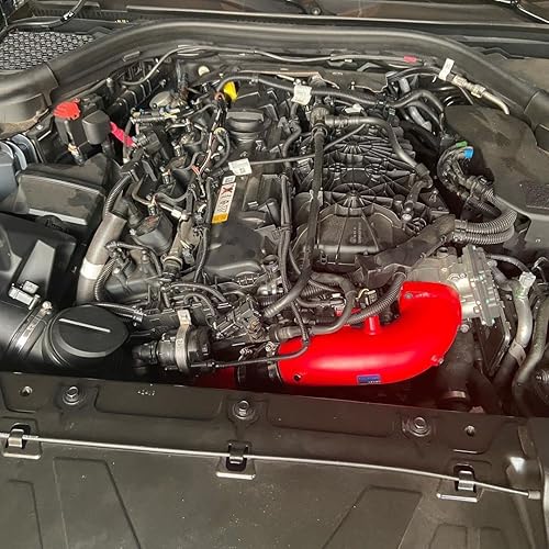 Miniatura 8 de FTP Motorsport Tubo de carga compatible con motor BM G20/G22/A90 3.0T Supra B58 3.0T (Gen2), rojo, diseño de alto flujo para mayor robustez y