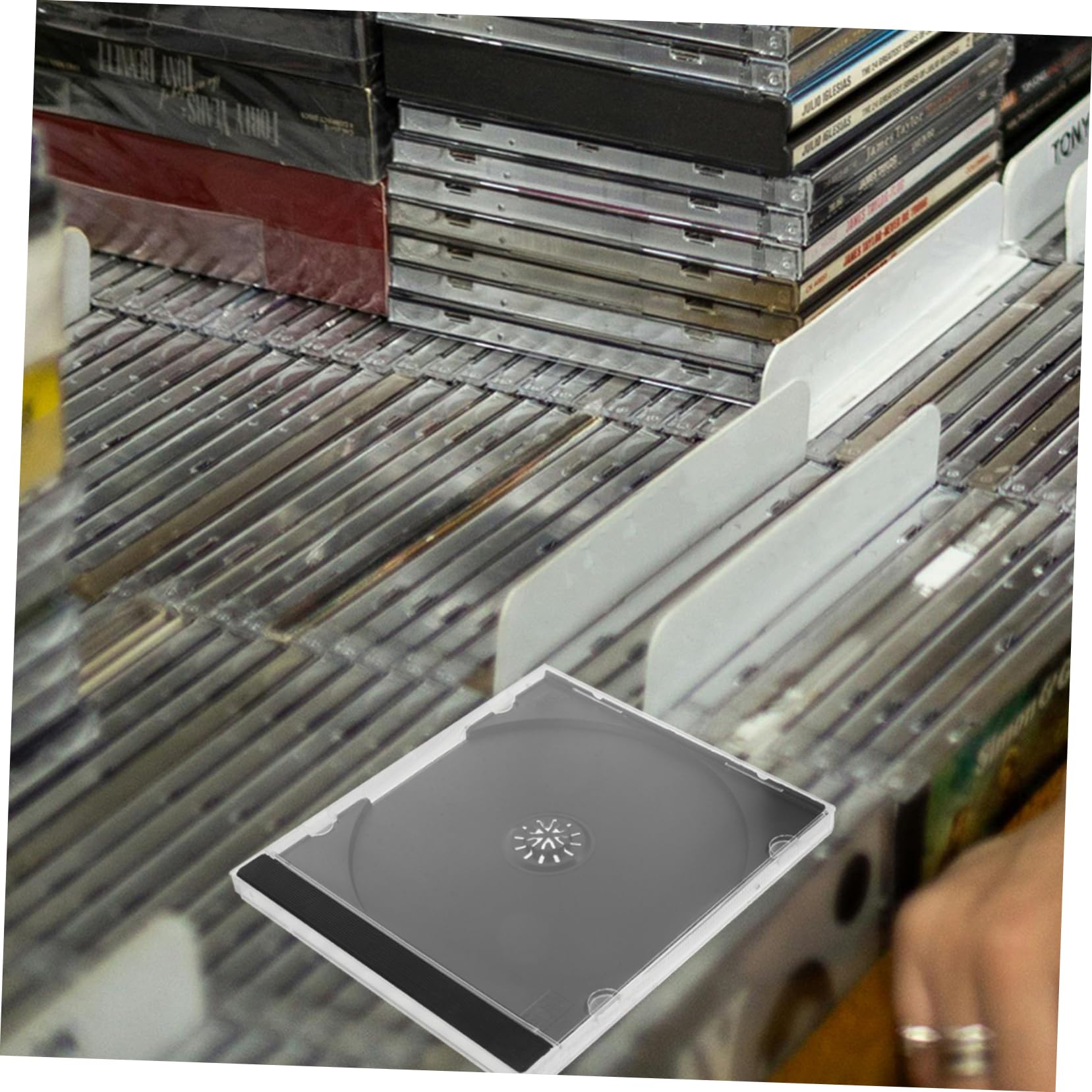 MAGICLULU 15pièces Boîte De Rangement Cd Plastique Dur Étui De Pour Cd Et Dvd Organisateur De Disques Transparent Pour Maison