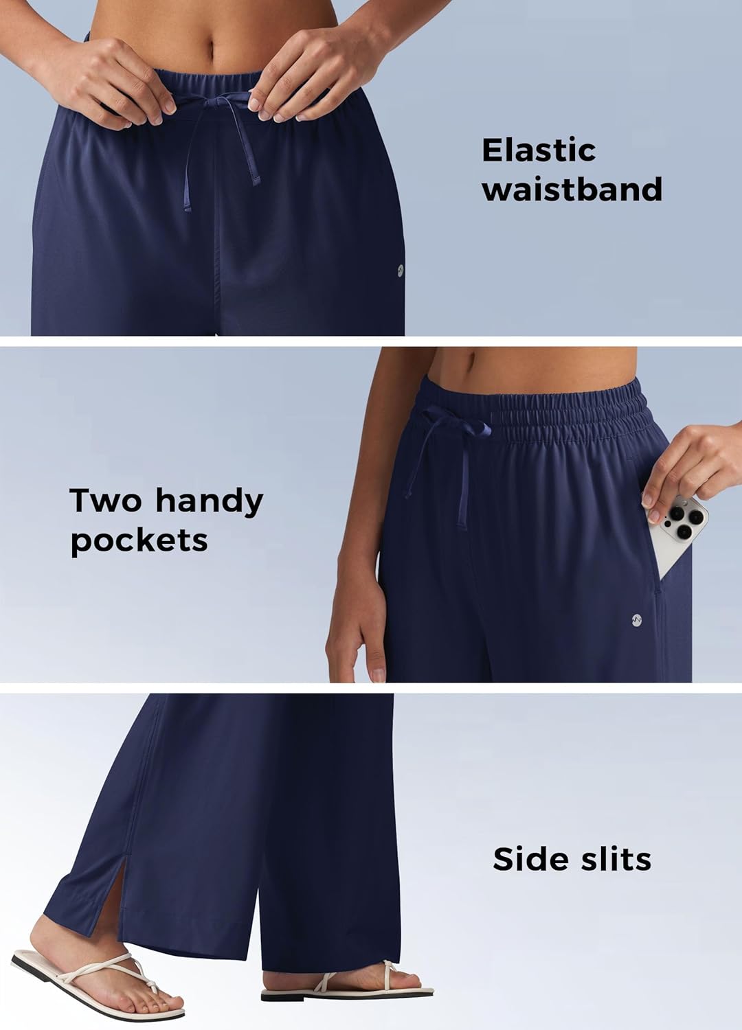 Willit Women's Wide Leg Pants Swim Beach Pants UPF 50+ Lightweight Travel Quick Dry Sun Protective 29" 31" - Image 5