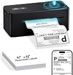 Bluetooth Thermal Shipping Label Printer for Canada Post, 4x6 Thermal Label Printer for Small Business, Wireless Label Printer Compatible with iOS Android Phone&Pad&PC, Used for UPS, FedEx, Tiktok