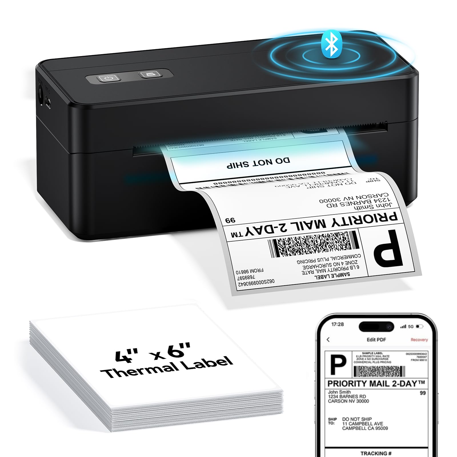 Amazon.com : LabelCreate Bluetooth Thermal Shipping Label Printer
