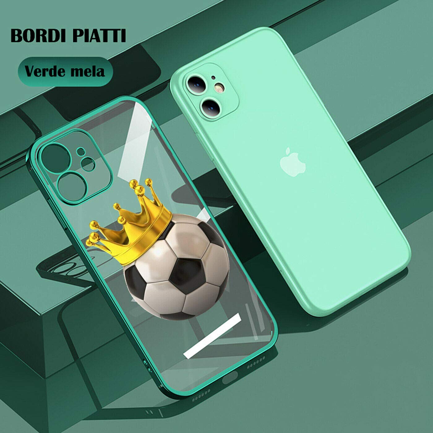 Coque My-Kase Pour IPhone 15 Pro - Terrain De Foot - Silicone - Noir