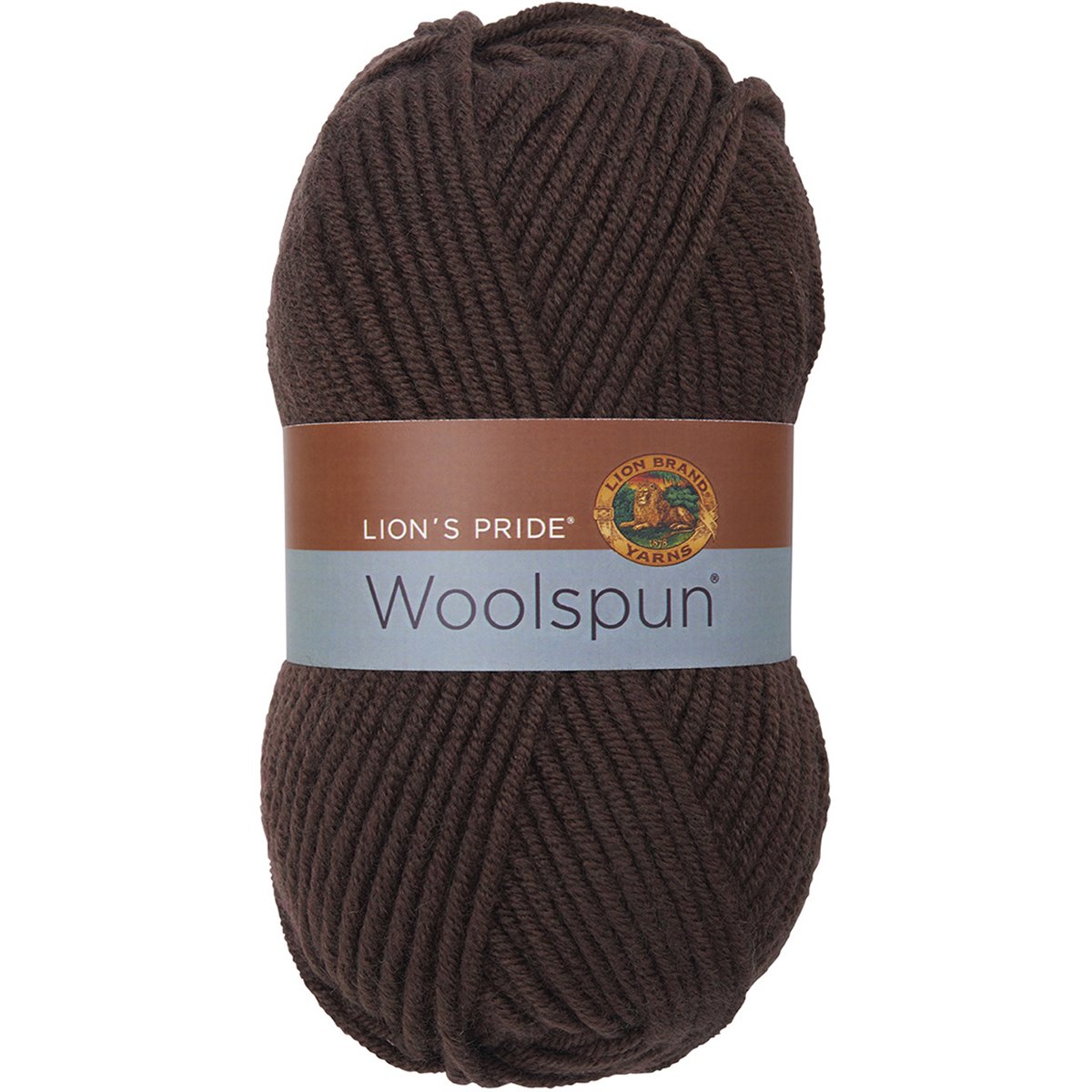 Lion Brand Yarn, LION'S PRIDE WOOLSPUN YARN, COFFEE