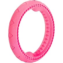 Pet Zone 7" Float Ring Rubber Outdoor Dog Toy, Pack of 1, Pink