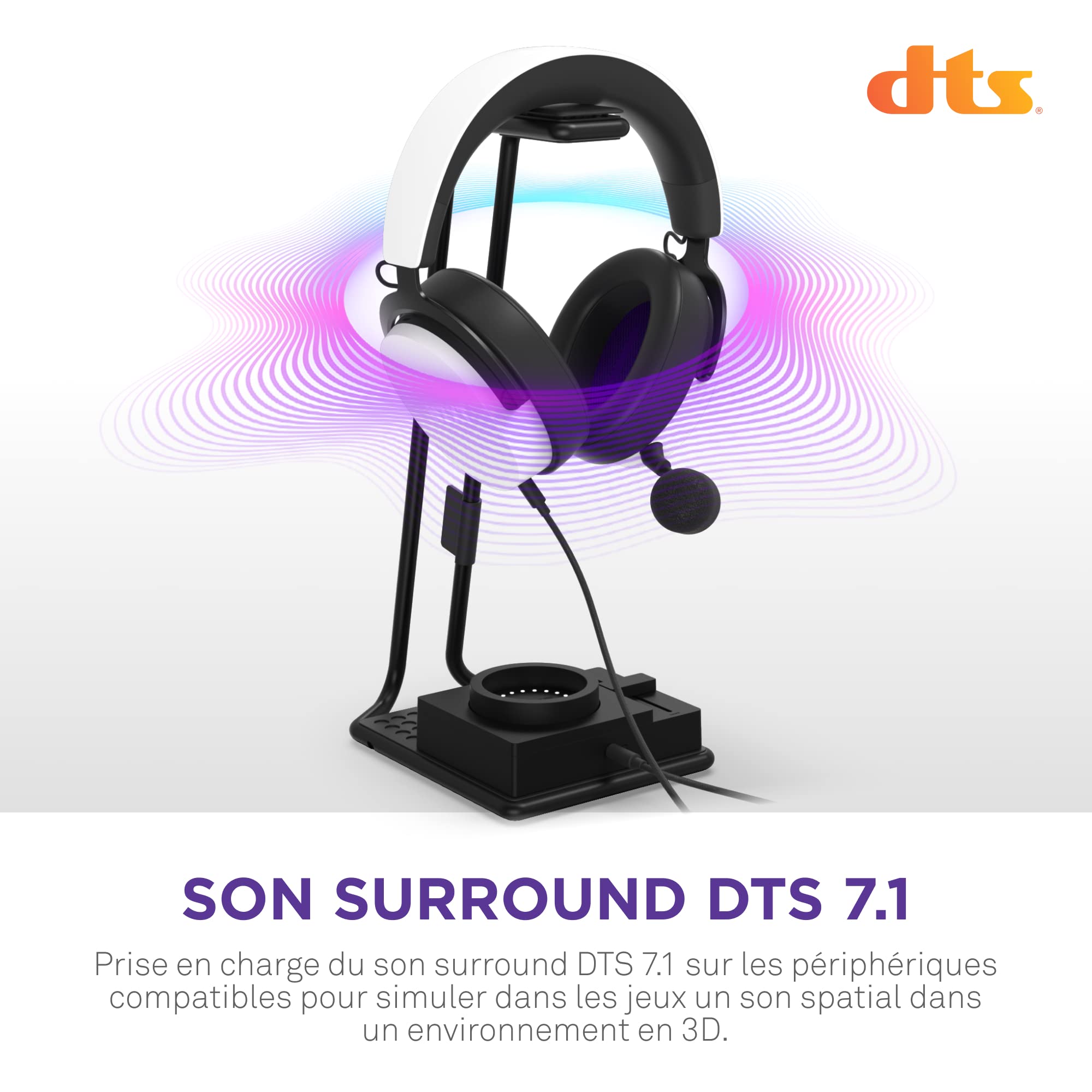 NZXT Relay SwitchMix - Support de Casque PC Gaming & mixeur Audio - AP-USMSM-B1 - Noir - Bascule Rapide du Son Entre Le Casque et Les Enceintes - Mixeur de qualité Studio - DTS 7.1