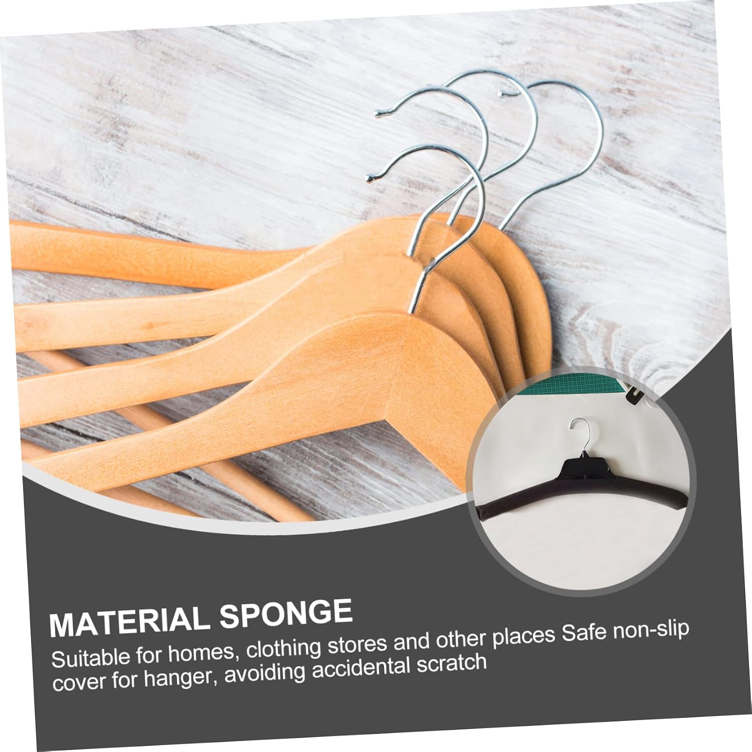 20Pcs Hanger Covers Slip Sponge Protector Cases for Clothing and Elastic Hanger Grip Sleeves Easy Installation for Home and Shop Use