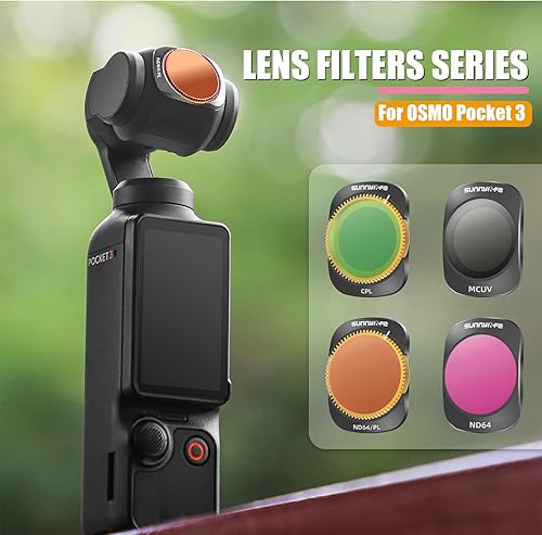 Miniatura 2 de Pocket3 Juego de filtros para DJI Osmo Pocket 3 Accesorios de cámara ND UV CPL MCUV ND-PL Kit de filtro de lente de cámara ajustable