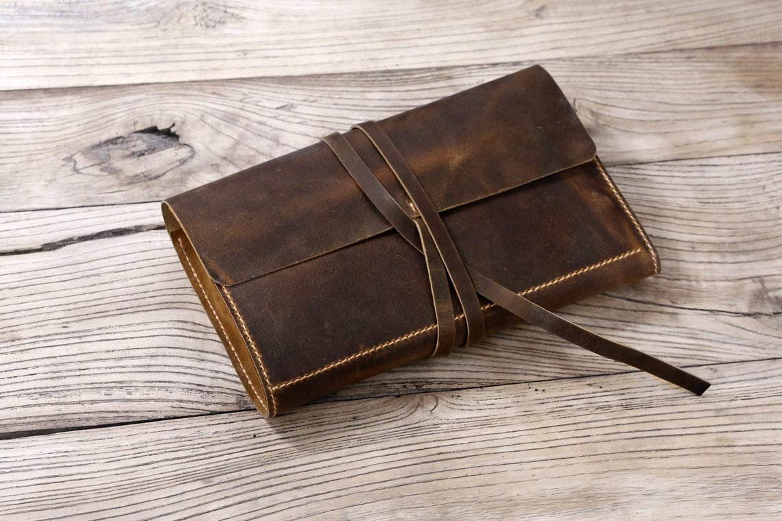 Personalized leather barber roll case, leather hairdressing bag, hair stylist gifts, hair tool holder hair stylist tool bag - Z03-LHB05S