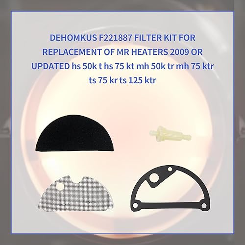 Miniatura 6 de Hakatop F221887 Nuevo kit de filtro de calentador de aire de repuesto para modelos 2009 MH50KTR MH75KTR MH125KTR Calentador de queroseno
