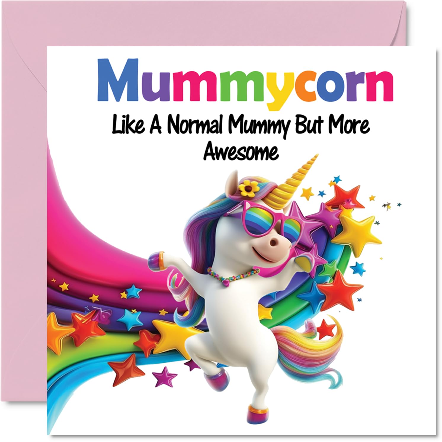 Mummy Birthday Card - Awesome Mummycorn - Happy Birthday Card for Mummy Mum from Son Daughter, 145mm Unicorn Mother's Day Greeting Cards