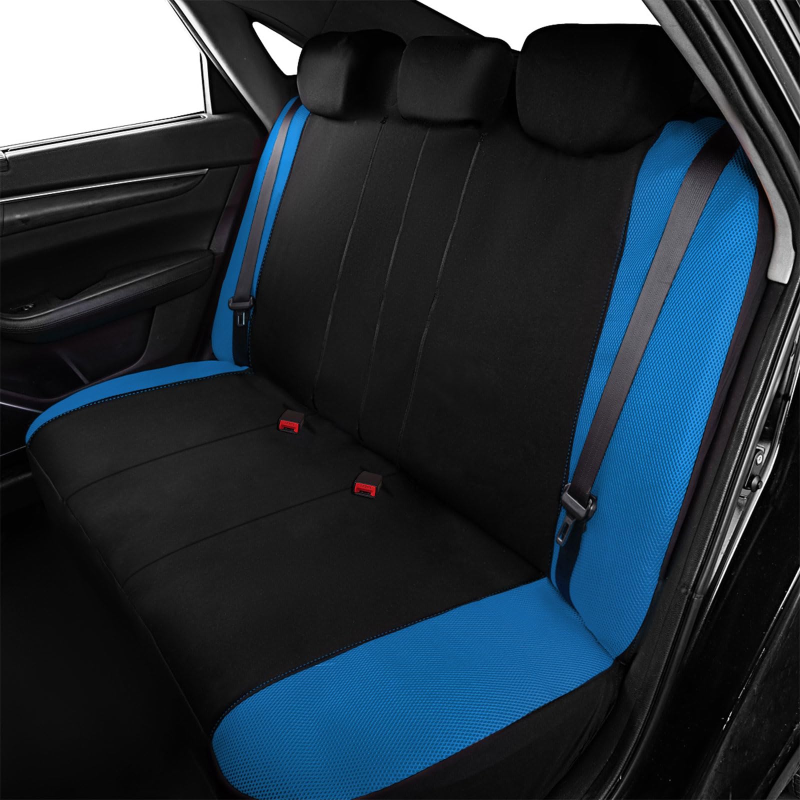 Flying Banner Housse de siège Auto en Maille Respirante, Motif Papillon coloré, Compatible avec Les airbags (Ensemble Complet, Bleu)