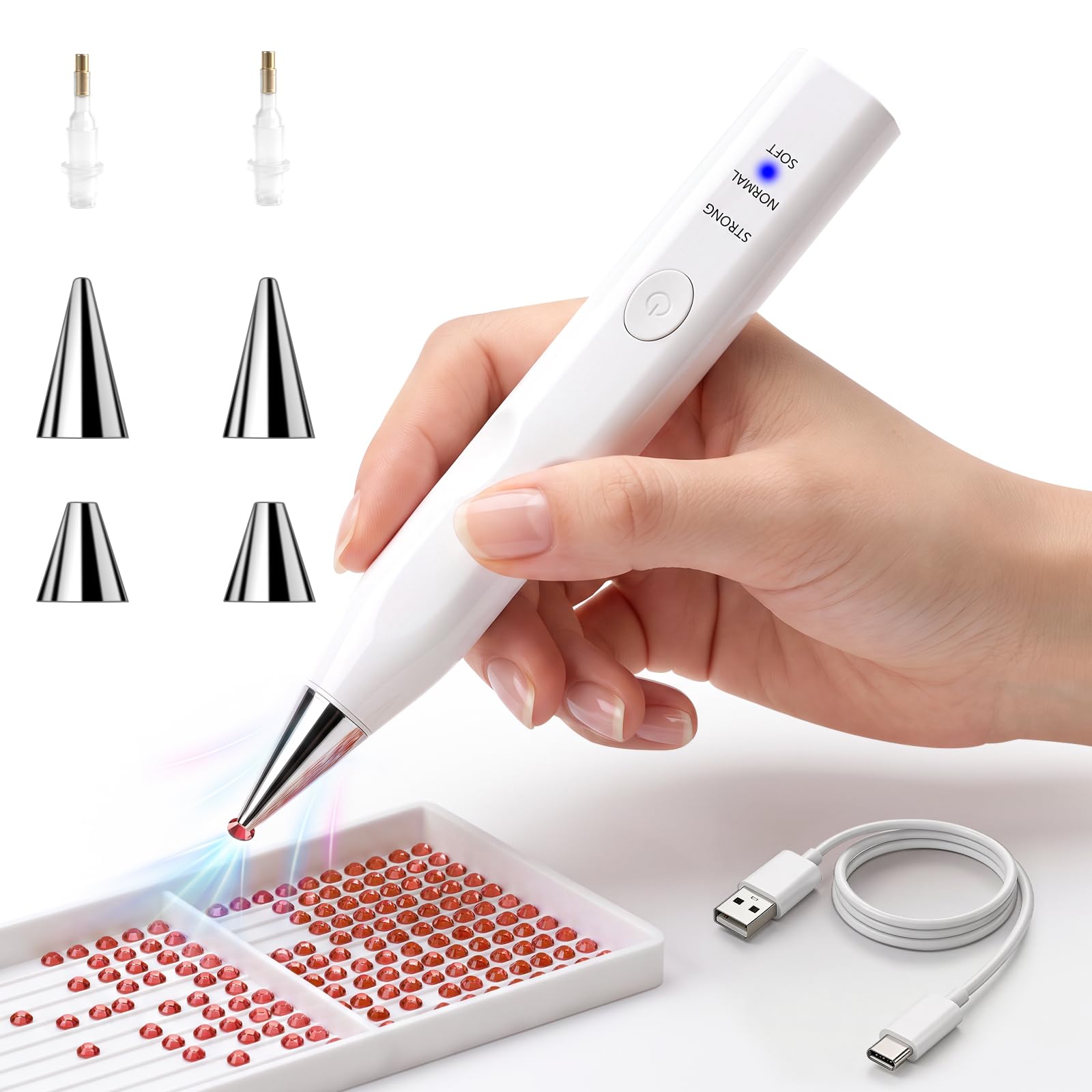 Philorn Electric Diamond Art Pen, Wireless Vacuum Pen for Diamond Painting