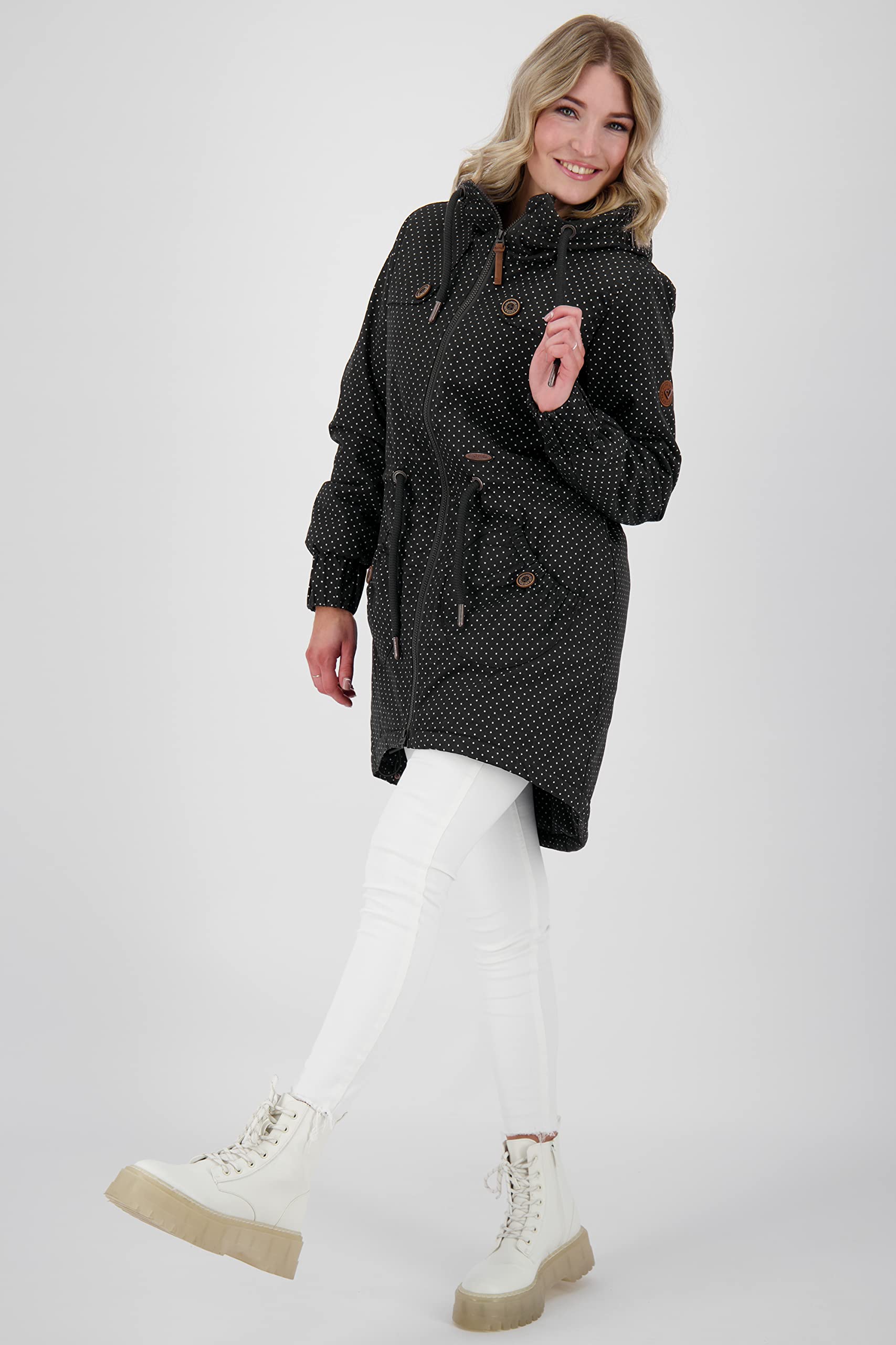 ALIFE and Kickin Jacke Parka Übergangsjacke Damen Long Mantel CharlotteAK A Coat