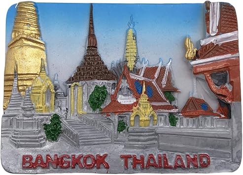 3D Thailand Refrigerator Magnet,Bangkok Thailand Tourist Souvenirs Fridge Magnet Home & Kitchen Decoration Collection