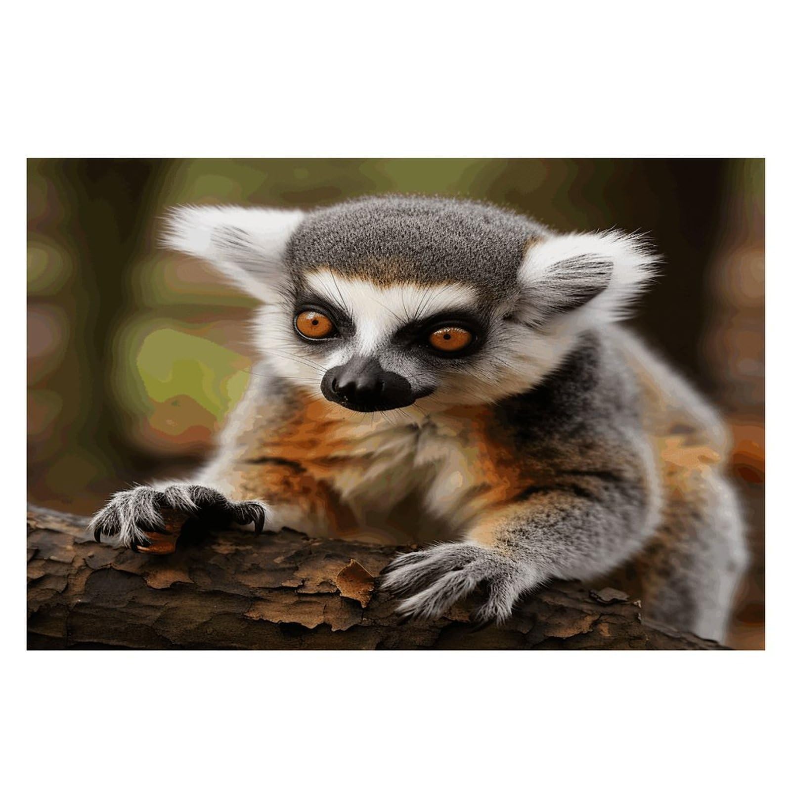 Monkey Lemur Cute Placemats Wipeable Heat Resistant Table Mats Washable Flax Place Mats Elegant Cloth Non-Slip Placemat for Kitchen Dinning Party Table Decor 12 * 18 in