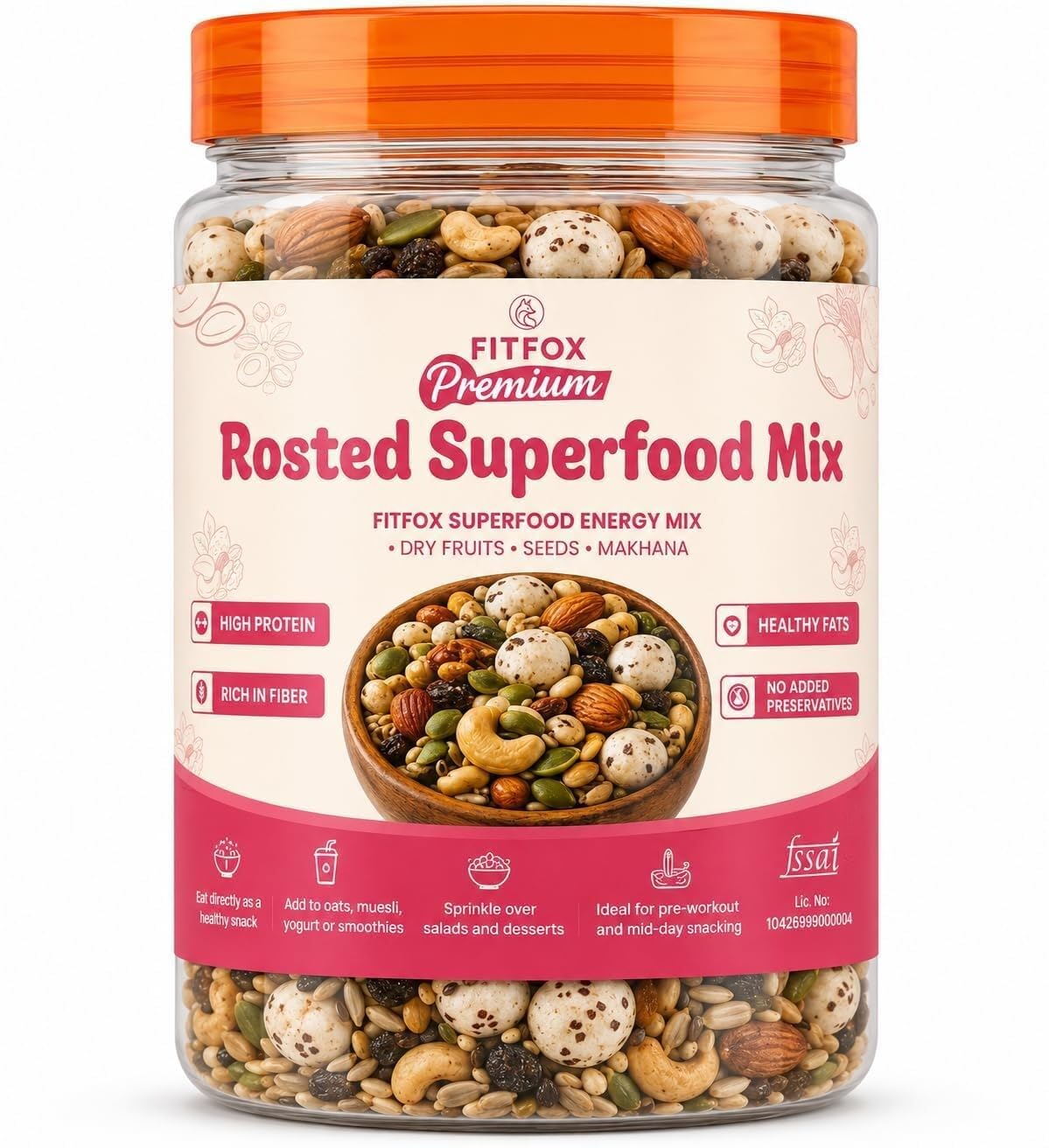 FitFox Roasted Superfood Energy Mix | Premium Healthy Seeds & Nuts Mix | Roasted Dry Fruits & Seeds for Daily Nutrition | 250gm-picture-15