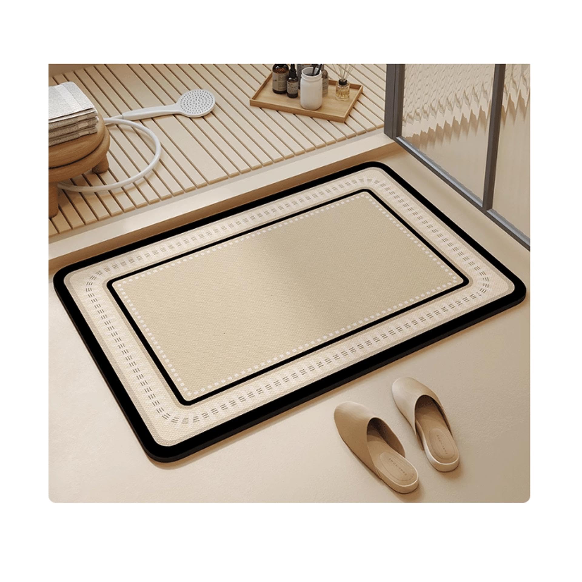 Alfombrillas de baño de baño Mats absorbentes de Barro de diatomeo alfombras no deslizantes para el baño de baño tocador de bañera