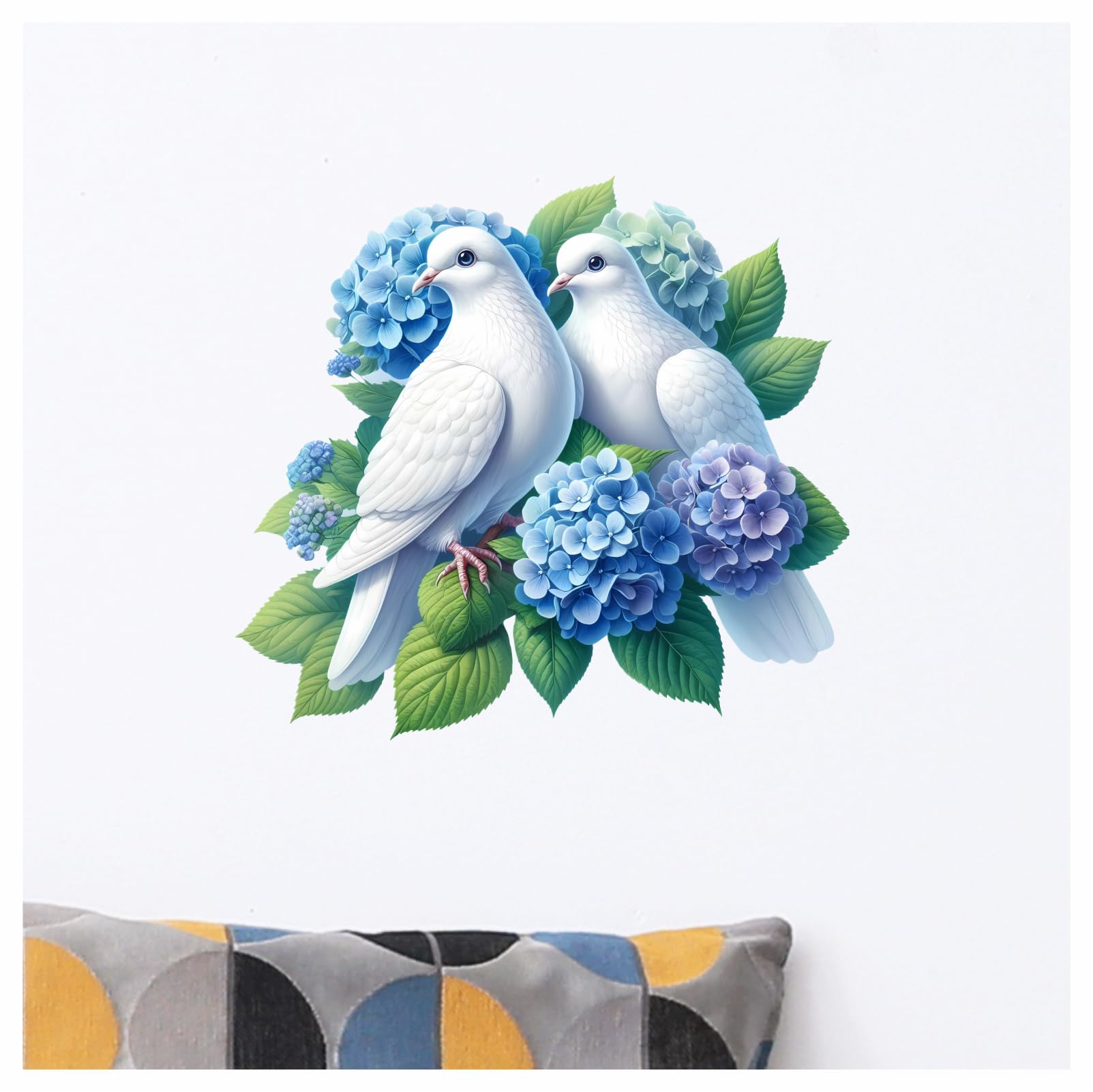 x4 Blue Dove Bird Stickers for Wall Decor Covering Marks, Mugs & Cups, Car Bumpers, Shower & Tile, Toilets, Laptop & More - Image 4