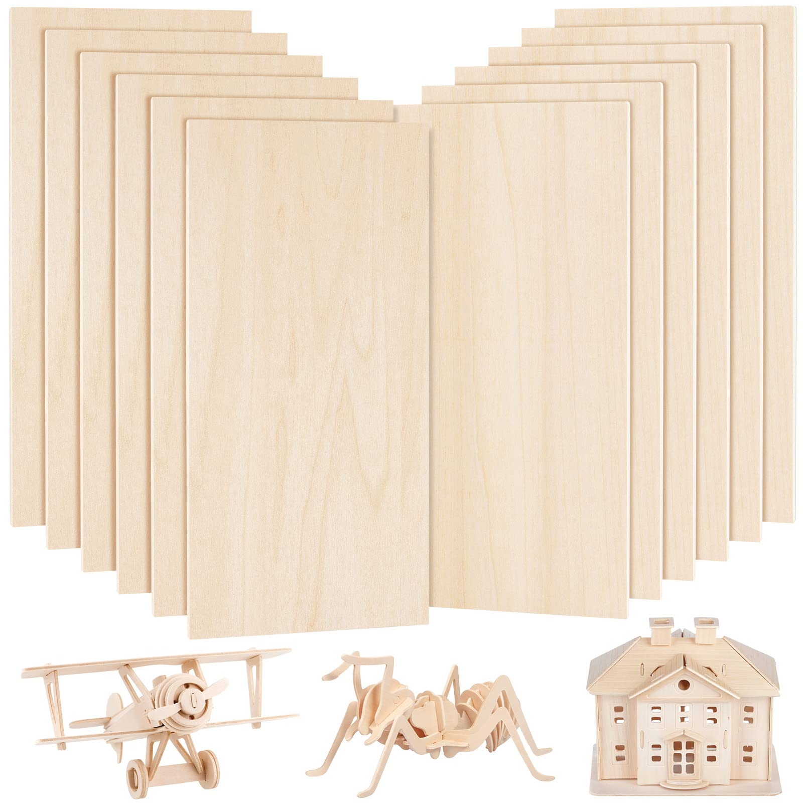 Buy ADXCO 12 Pieces Balsa Wood Sheet 4 x 8 Inch Basswood Sheets Cricut