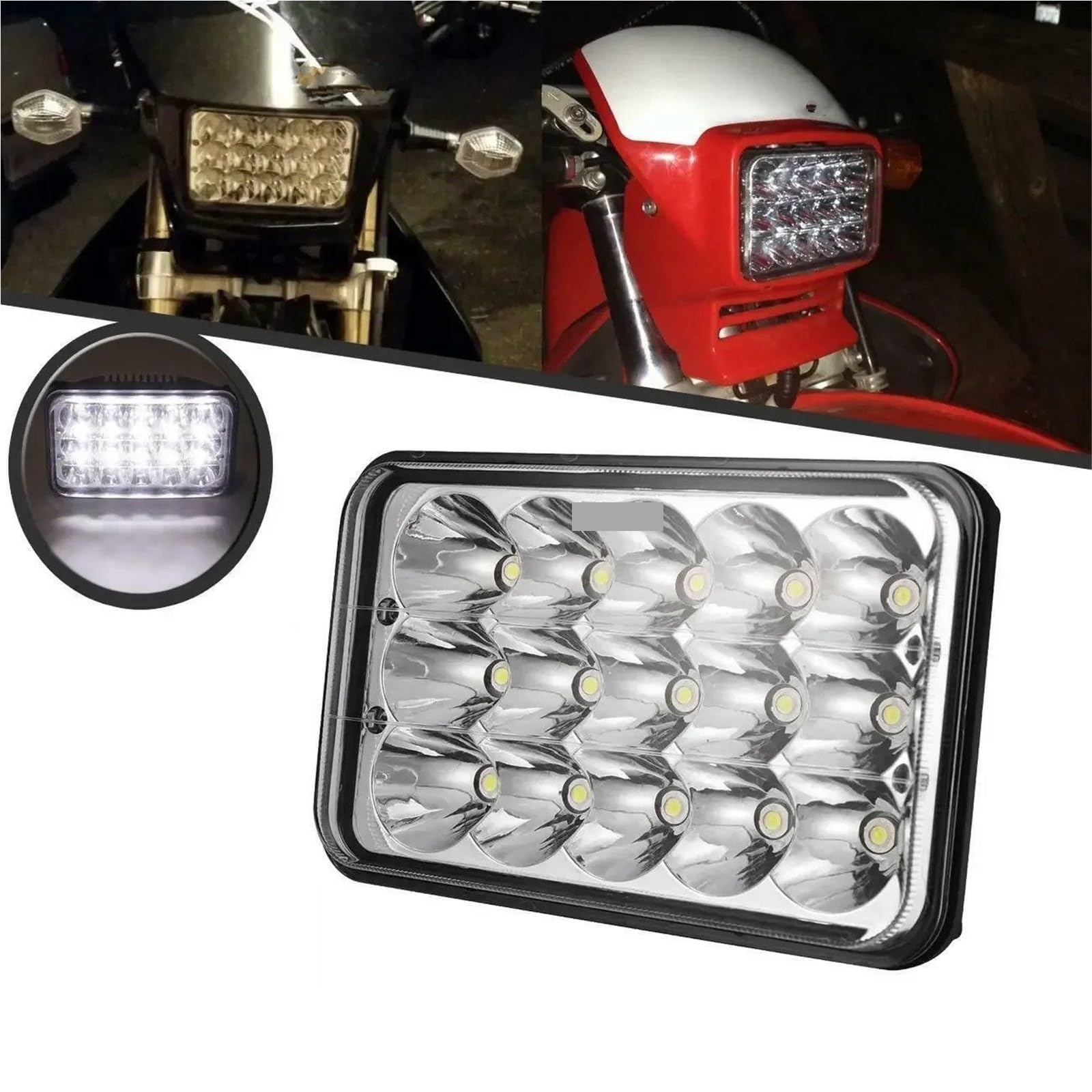 Giro Luz Para Buick Electra 1975 1976 1977 1978 1979 1980 1981 1982 1983-1990 4X6 Pulgadas 5 "proyector LED Faro 6500K 45W