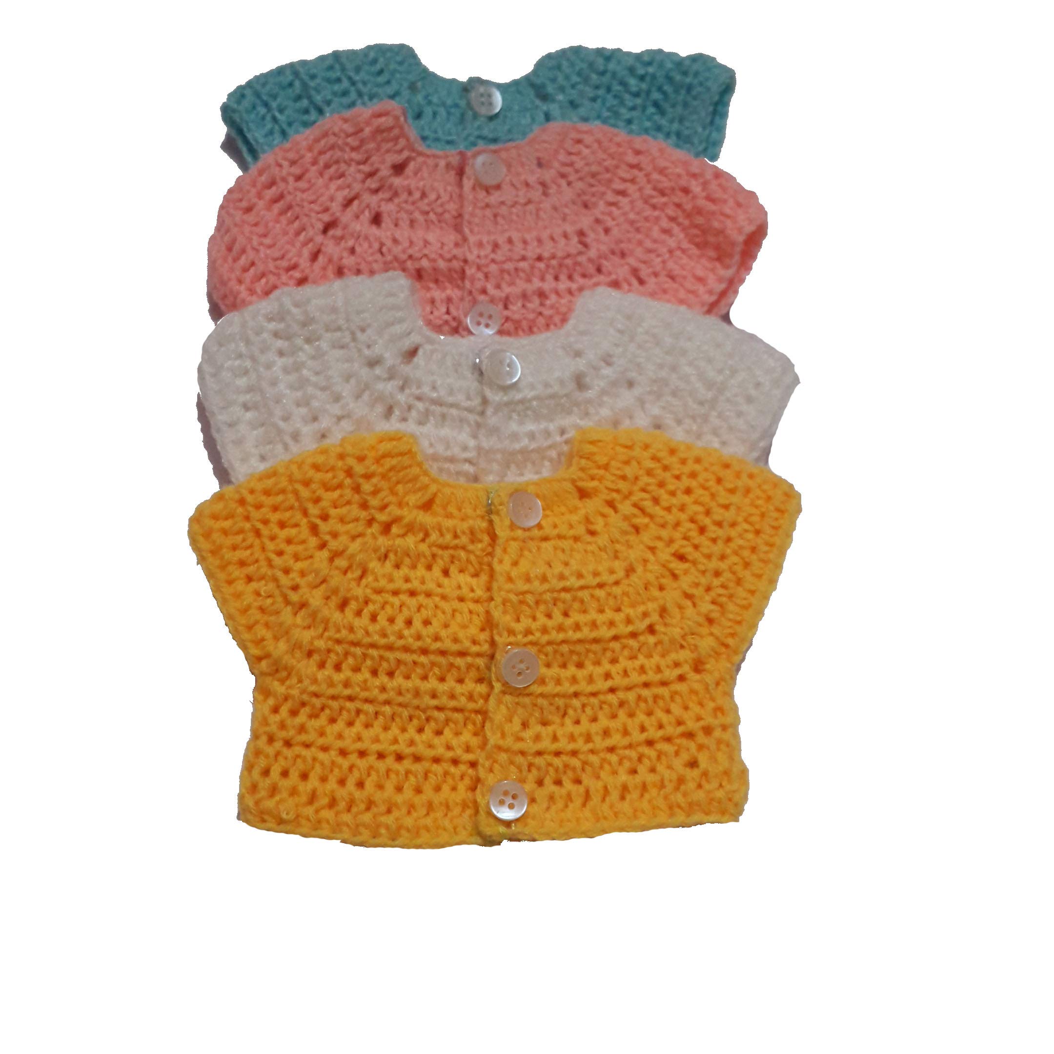 Ladoo Gopal ji Set of 4 Winter Sweater for This Season/Soft Wool Knitted for Size 2 Multicolour-picture-43