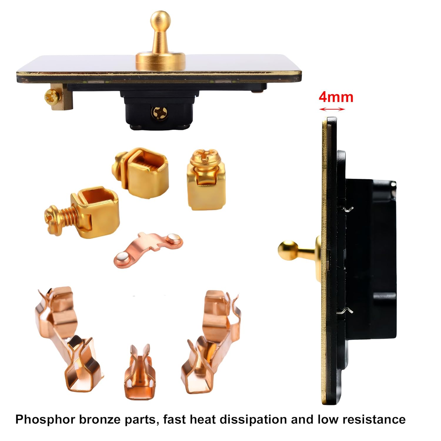 Brass Light Switch Single Double Pole Control:3 Way Toggle Light Switch On Off 110V 15A,Rocker Insulation Flame Retardant,Light Switches for Homes, Offices, Hotels and Factories (1 Way)