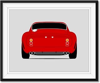 Ferrari 250 GTO (1962-1964) (Rear) Inspired Poster Print Wall Art Decor Handmade (Unframed)