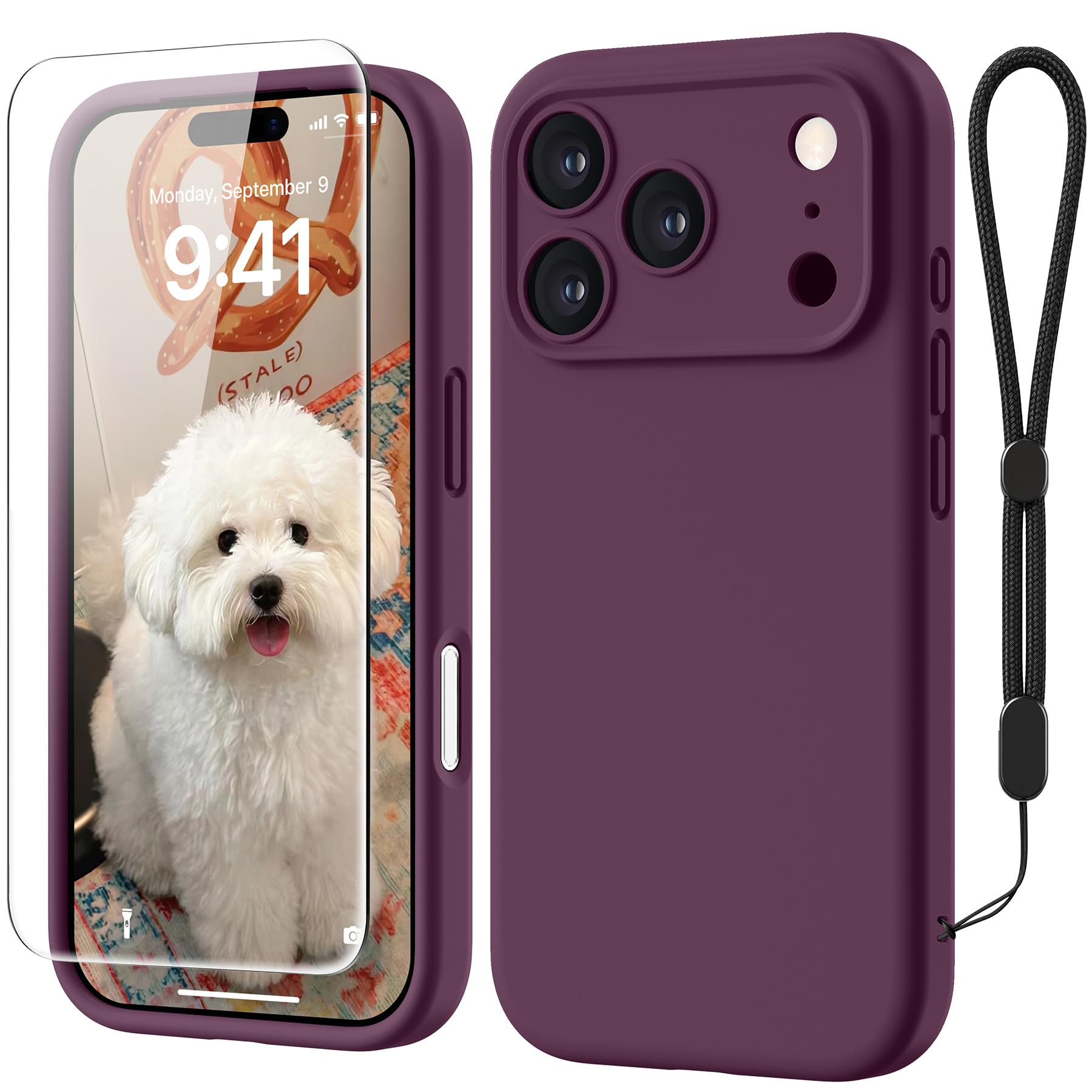 GOODVISH Silikon Hülle für iPhone 18 Pro Max / 17 Pro Max 6,9", Burgunder