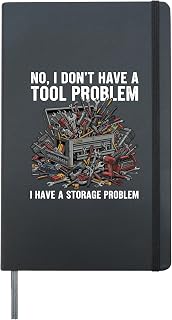 Funny Tool Handyman DIY Mechanic Home Improvement Garage Fix Hardcover Journal, Black