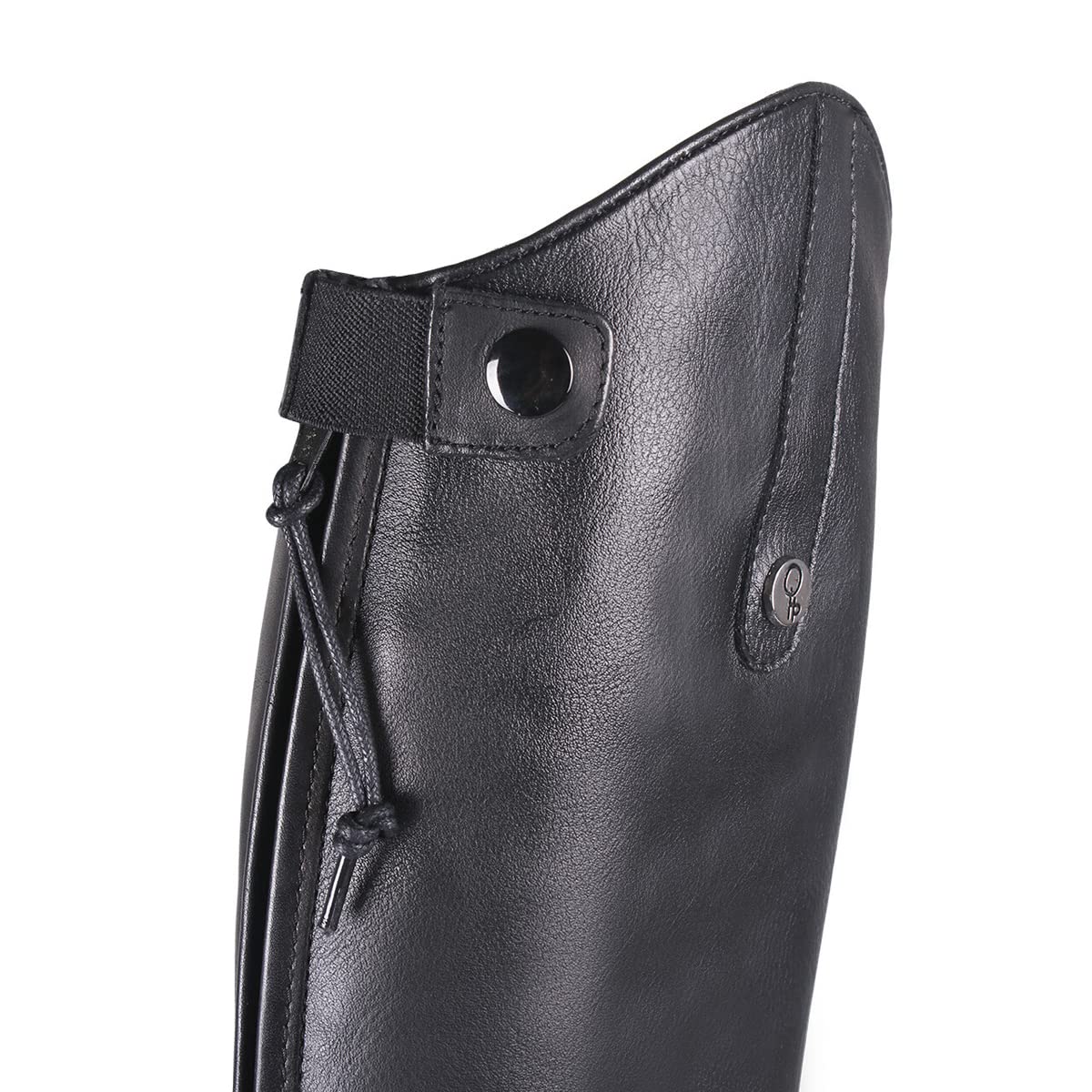 QHP Hugo - Botas de equitación para hombre (piel de vacuno/poliuretano, talla 42-46), color negro