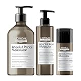 Absolut Repair Molecular Hair Care Set - Sulfate-Free Shampoo, Rinse-Off Serum & Leave-In Mask For Extremely Dry Damaged Hair, With Peptide Bonder & Amino Acids