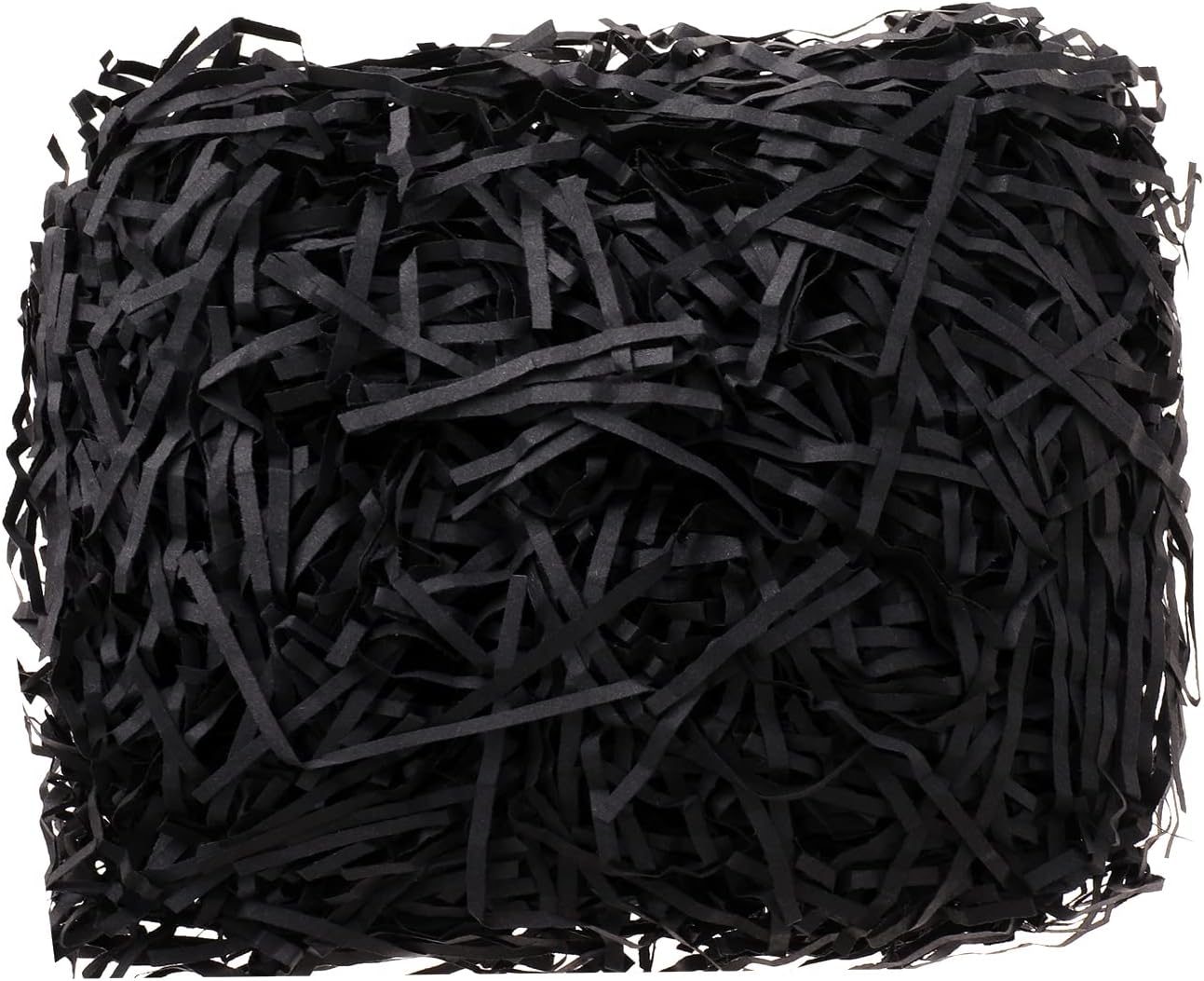 REDDOTGIFT® 50 Gram Crinkle Cut Paper Shred Filler Eco-friendly Confetti Crinkle Cut Filling Shredded Paper for Gift Wrapping & Basket Filling (Black, 50 gram)
