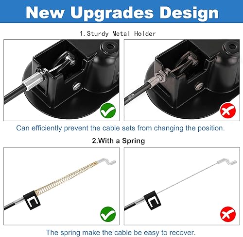Miniatura 5 de Nonley Tirador reclinable de metal resistente con cable, mango universal de liberación reclinable para sofá que se adapta a la mayoría de los