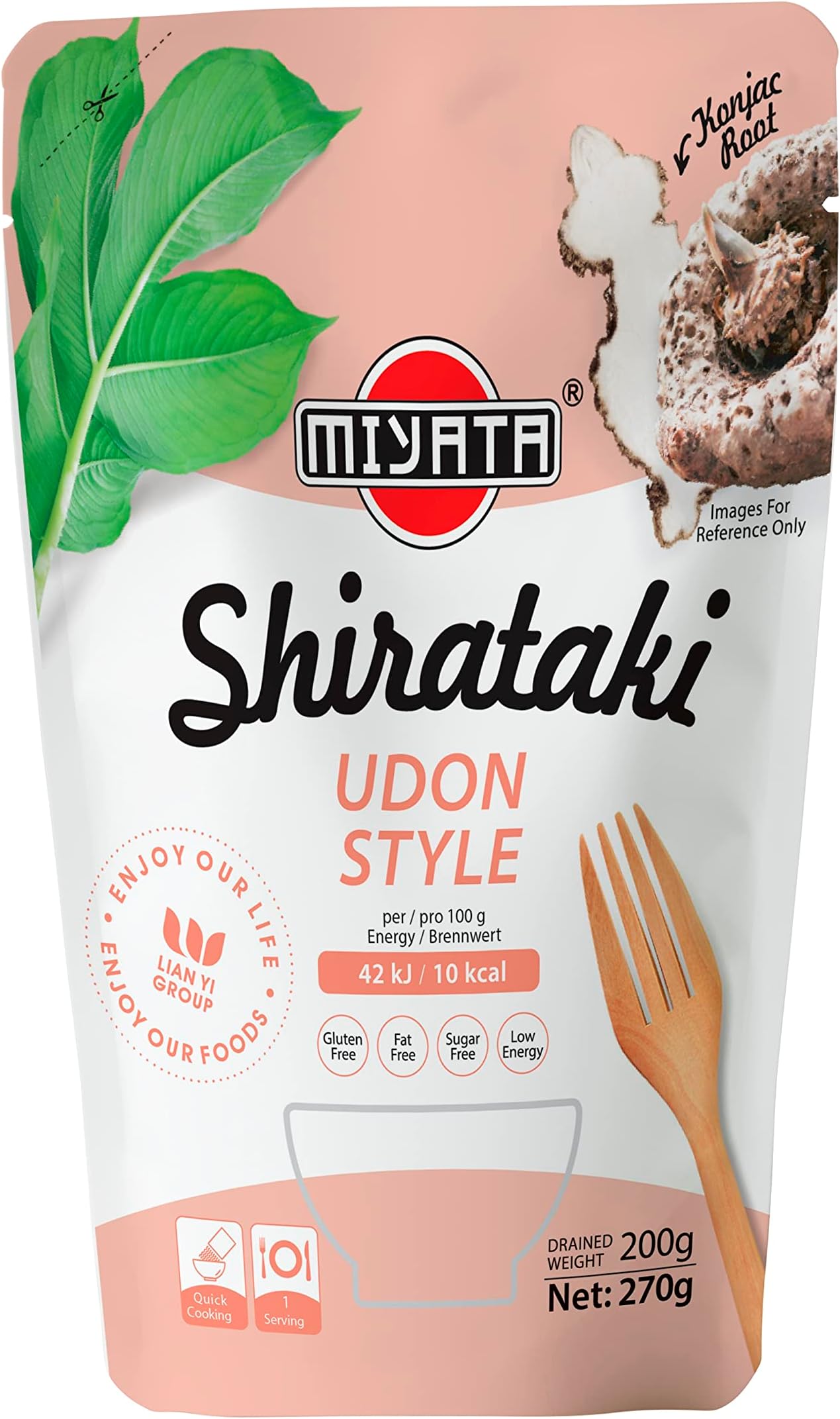 Miyata Shirataki, Low Carb Konjak/Konjac Flour Noodles Udon Style (6x 270 g)