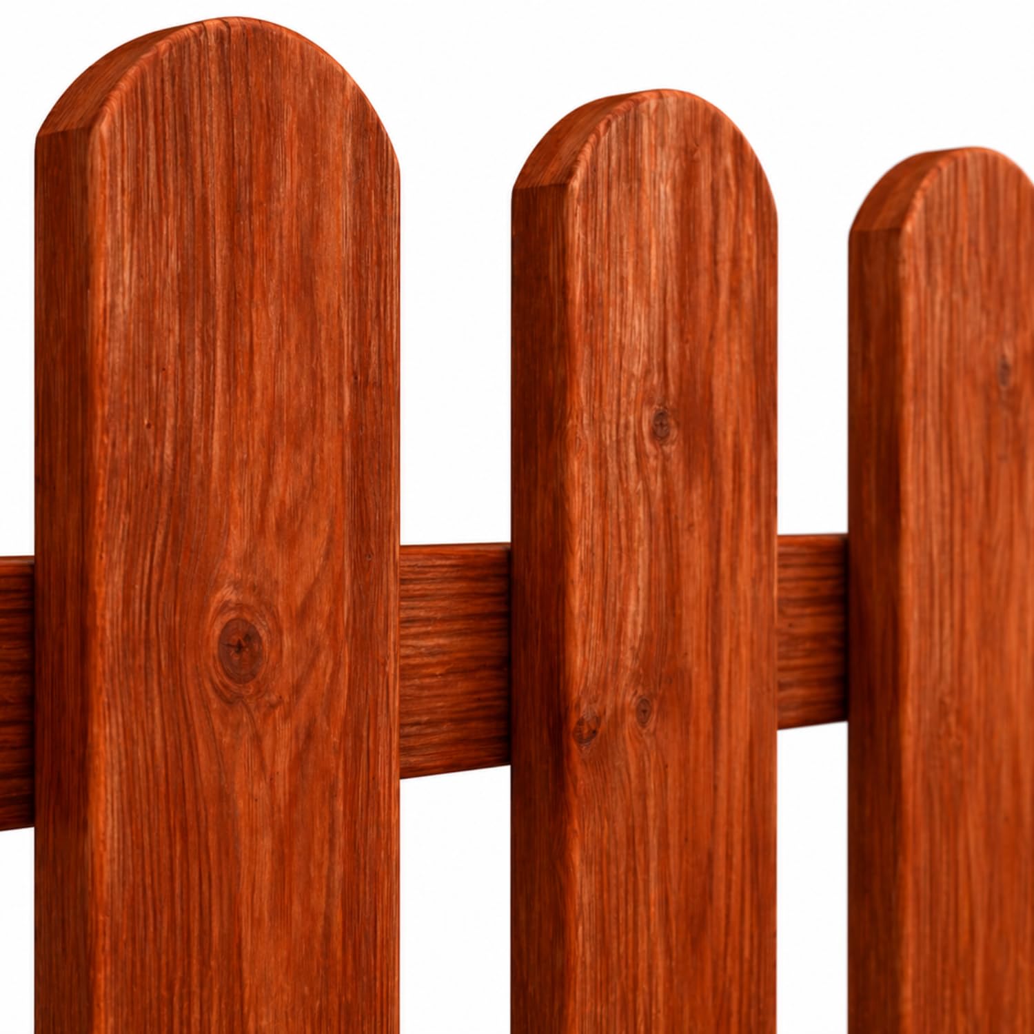 Staccionata In Legno Per Giardino Orto E Recinti Decorativi Con Doghe Verticali Arrotondate Protezione Outdoor Resistente Agli Agenti Atmosferici 180 x 100 Cm Legno Scuro