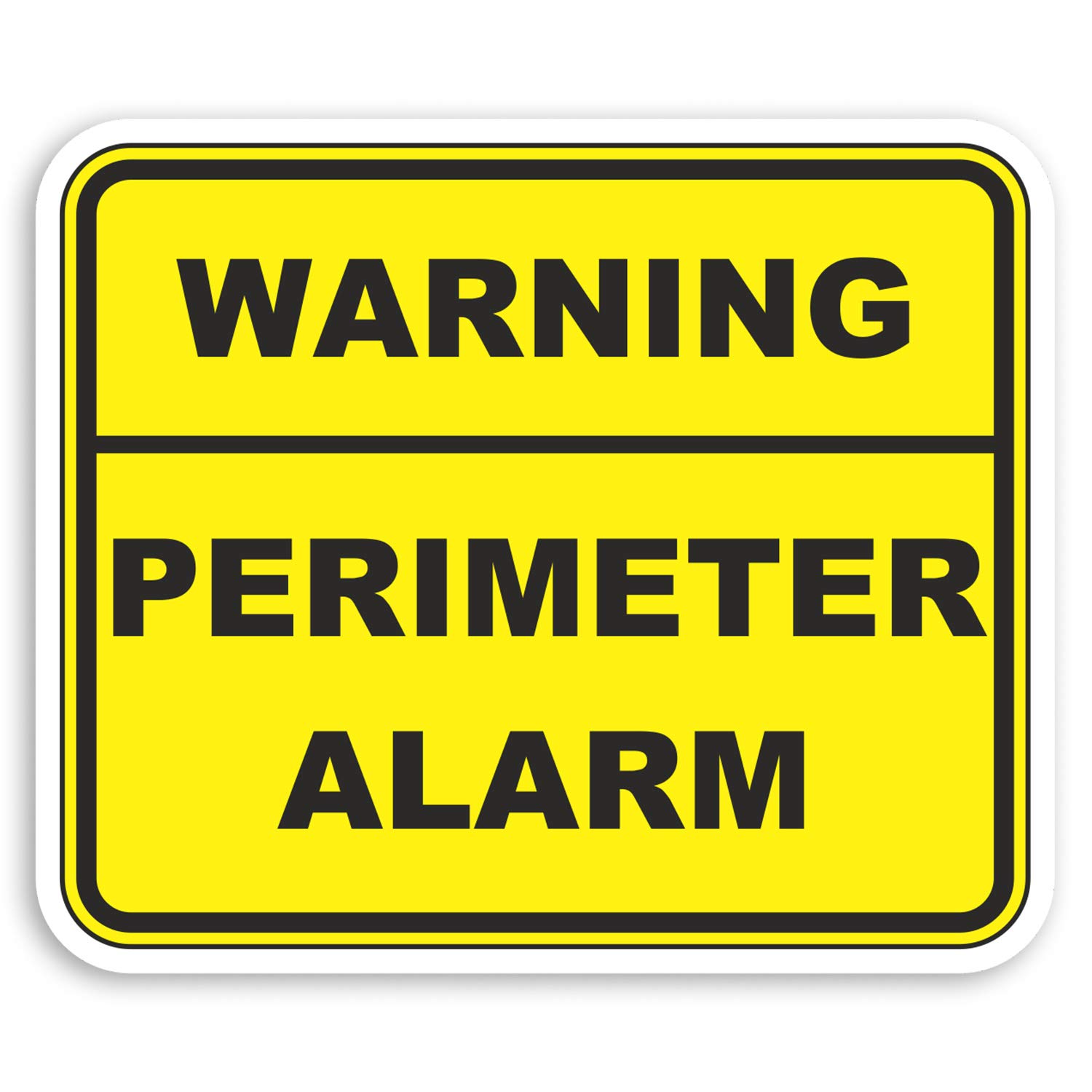 Destination Vinyl Ltd Multi 2 X 10Cm Warning Perimeter Alarm Sign Vinyl Stickers - Security Sticker #34971