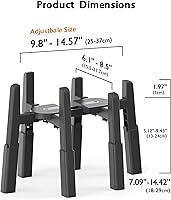 Vista 3 de CZPET Dog Water Dispenser Stand, Holder for Pet Automatic Feeders, Width and Height Adjustable Elevated Stand for Pet Feerders, Suitable for Large