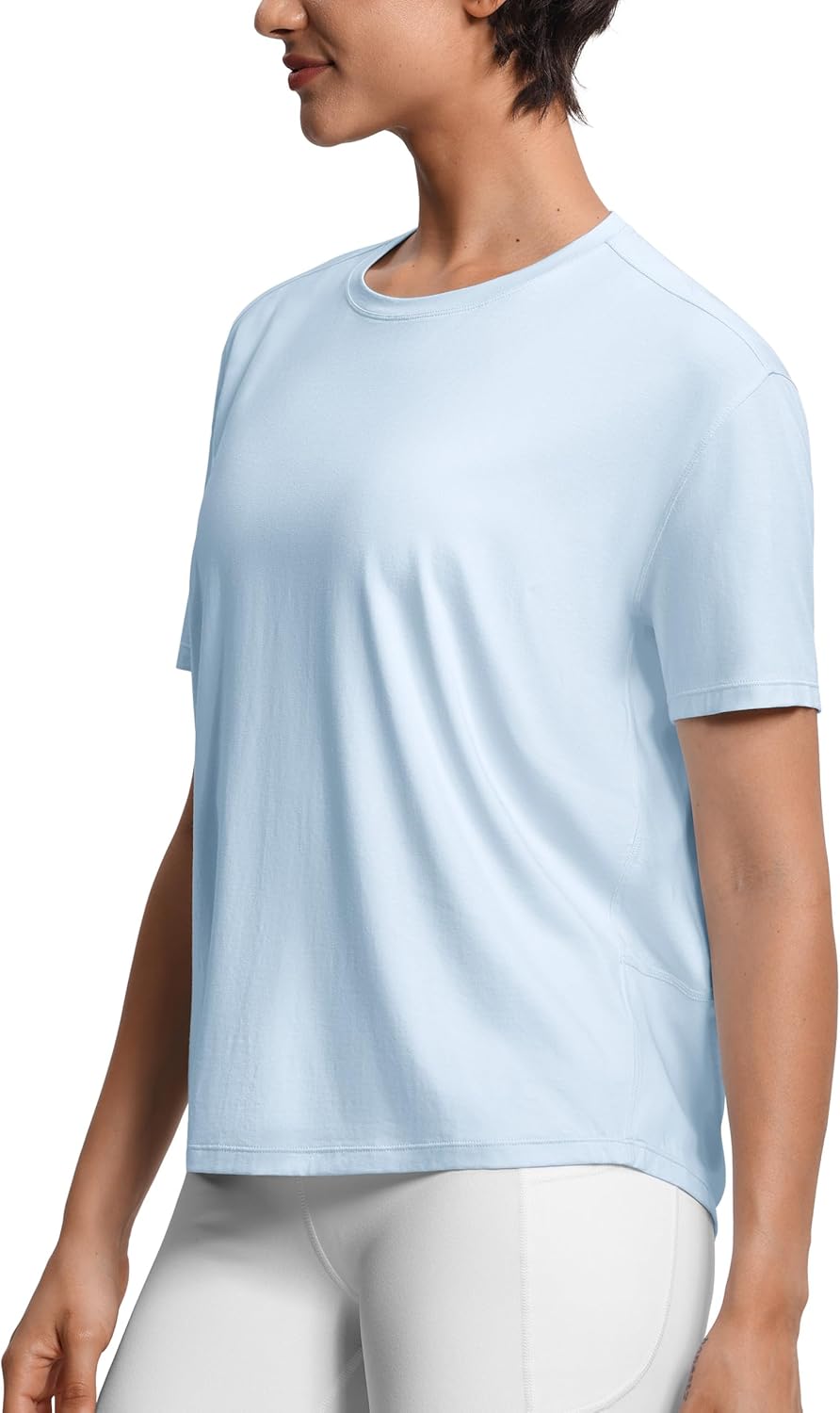 THE GYM PEOPLE Women's Short Sleeve Workout T-Shirts Back Loose Fit Running Yoga Tee Tops - Image 4