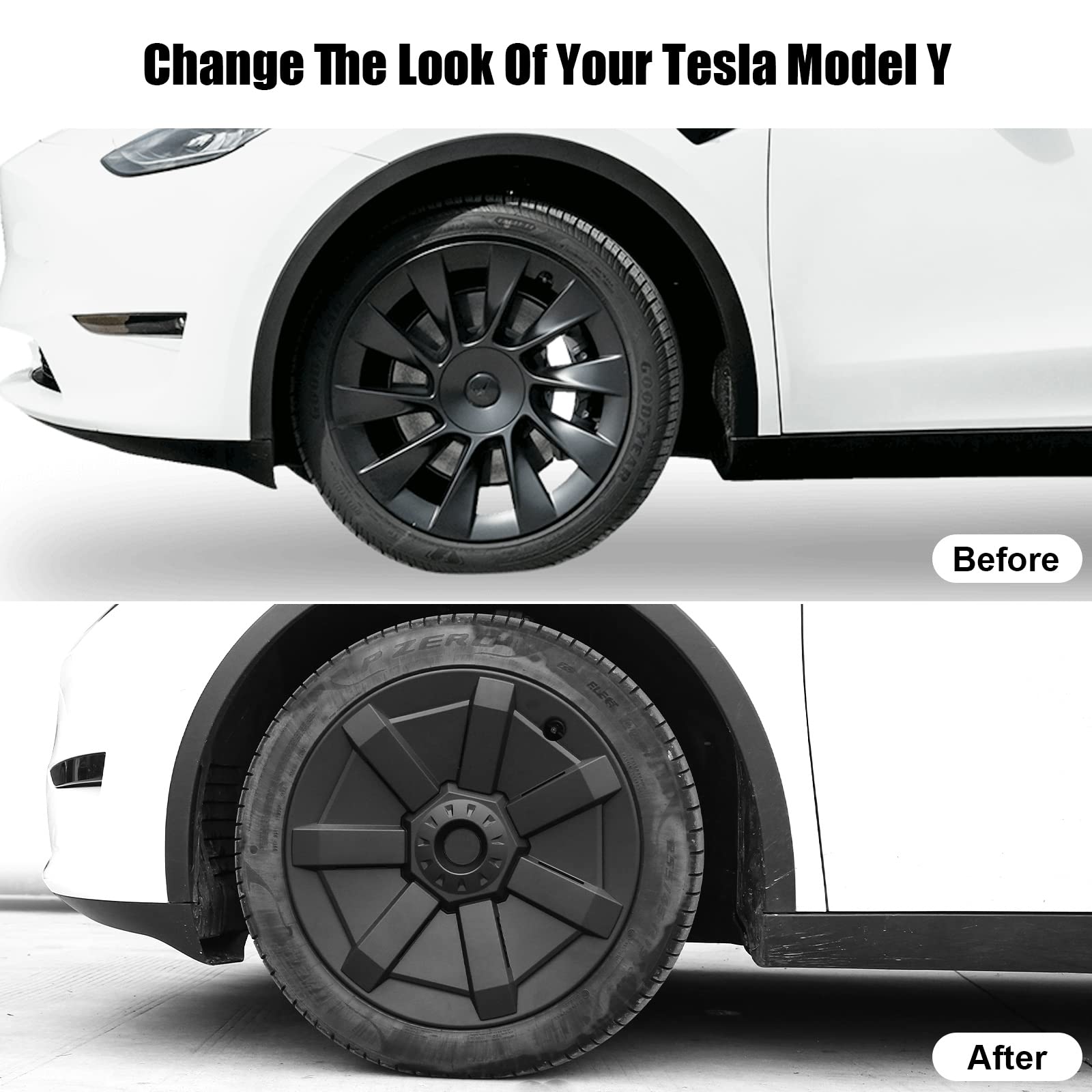 ZONFANT Tesla Model Y Wheel Cover, 19-inch Cybertruck Series Wheel