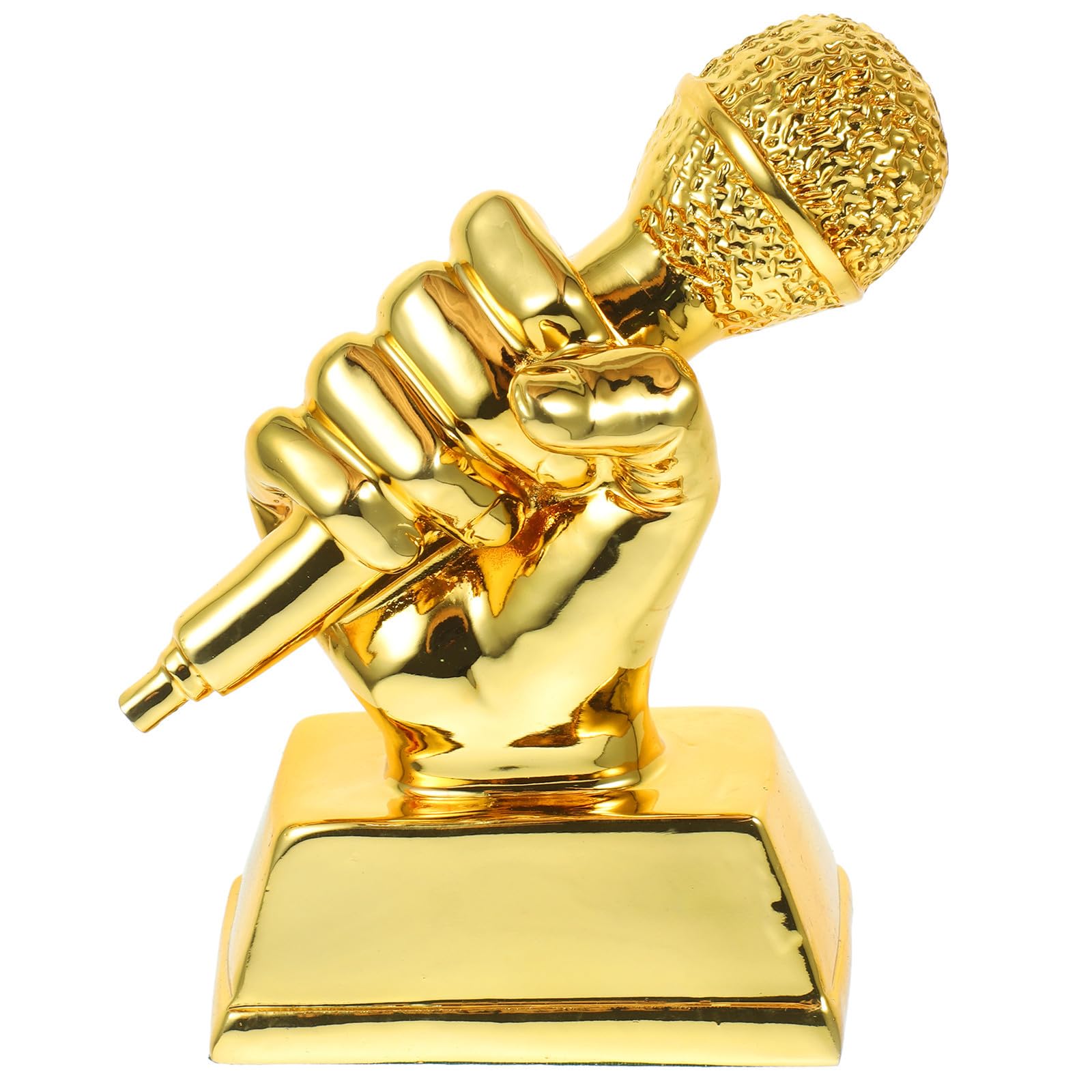Trofeo de micrófono dorado LALAFINA de resina para regalar 8
