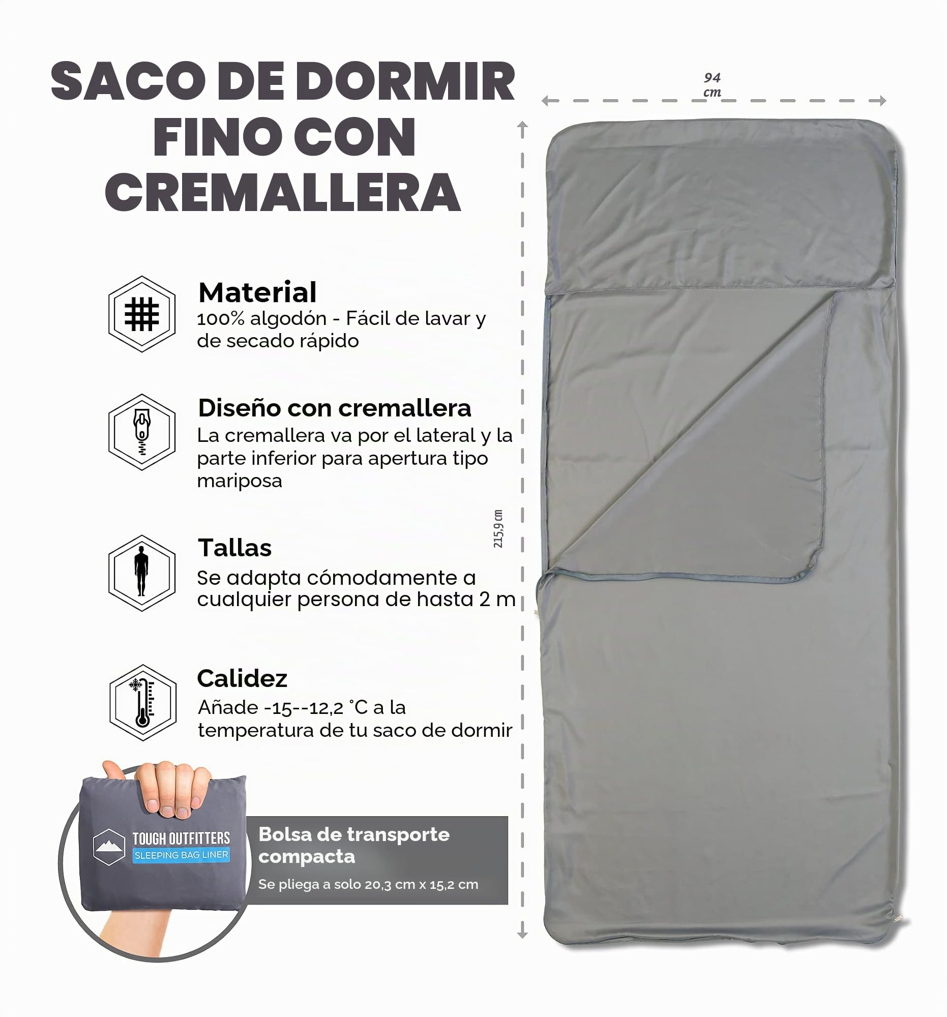 Forro para Saco de Dormir, Saco de Dormir para Adultos y sábanas de Viaje, Saco de Dormir de Viaje para mochileros, hoteles y albergues, Forro Ligero Individual y Doble para Saco de Dormir para