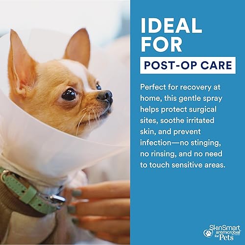 Miniatura 9 de SkinSmart Antimicrobial Cuidado de la piel y las heridas para mascotas, elimina las bacterias para promover la curación y alivia la picazón, botella